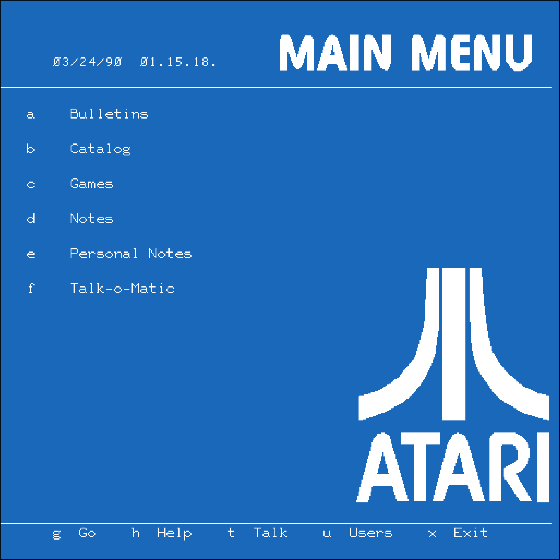 Main Menu - Pterm